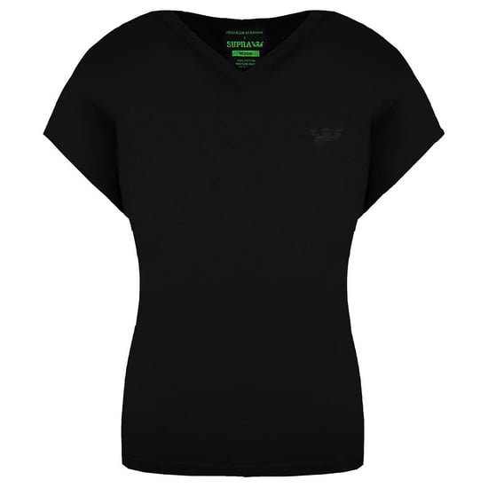 Supra x Heidi Klum Cochs Short Sleeve V-Neck Black Womens T-Shirt 191902 008