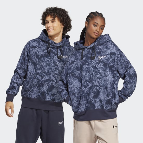 Men's adidas Hooded Long Sleeve Regular Fit Sweatshirt in Silvio/Legink - Image 1