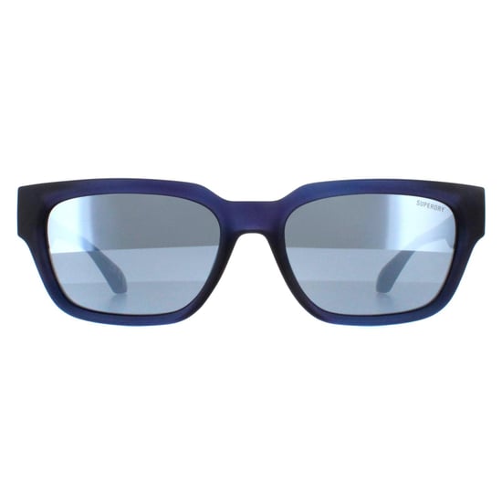 Superdry Rectangle Mens Matte Navy Silver Mirror 5004
