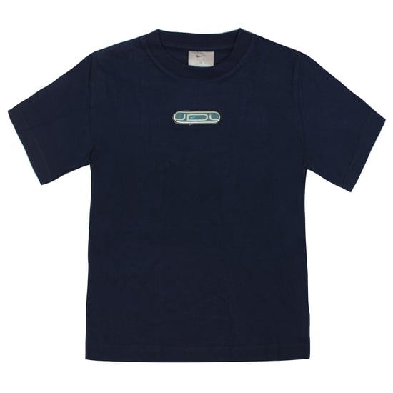 Vintage Nike Jongens Just Do It Marineblauwe T-Shirt - Image 1