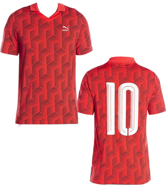 Puma Football Red T-Shirt - Mens