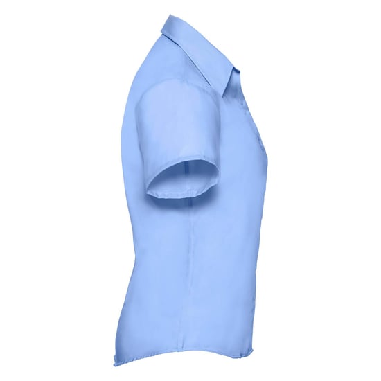 Russell Collection Ladies/Womens Short Sleeve Ultimate Non-Iron Shirt (Bright Sky)