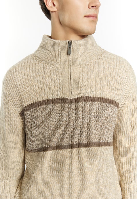 Mo Grof gebreide trui Heren Beige Veelkleurig - Image 5
