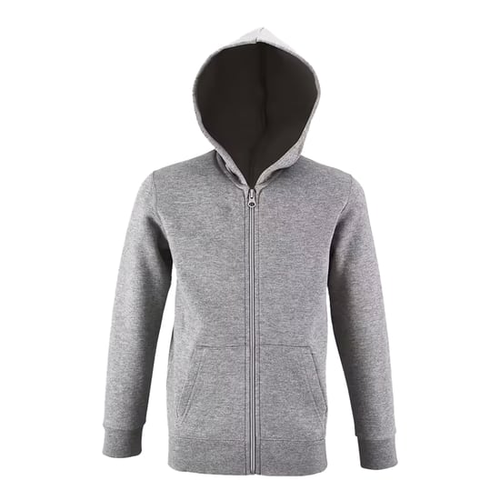 SOLS Hoodie met volledige rits voor kinderen/Kinderen Stone (Grijze Melange) - Image 1