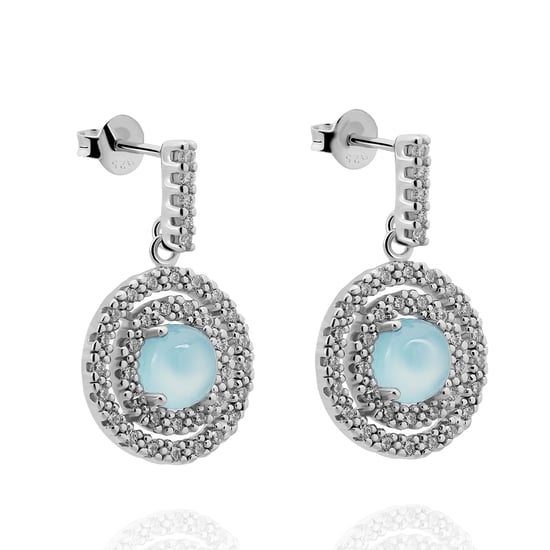 Orphelia 'Rivera' Women's 925 Sterling Silver Set: Chain-Pendant + Earrings - Silver SET-7481/BC