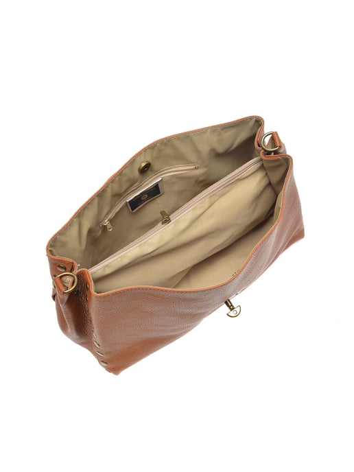 Anna Luchini SS22 AL 1766 Bruin Rundleer Tas - Image 4