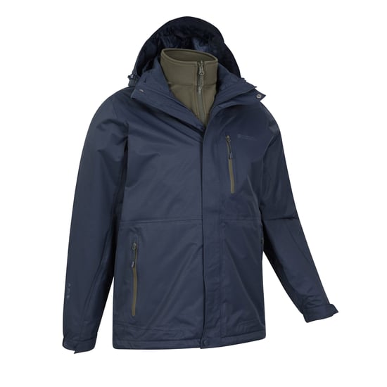 Mountain Warehouse Heren Bracken Extreme 3 in 1 Waterdichte Jas (Blauw) - Image 4