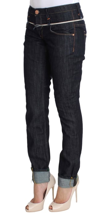 Acht Dames Blauwe Denim Katoenen Broeken Recht Model Jeans - Image 2