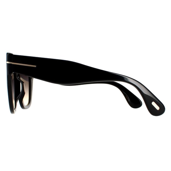 Tom Ford Cat Eye Womens Shiny Black Smoke Grey Gradient FT0940 Cara Sunglasses
