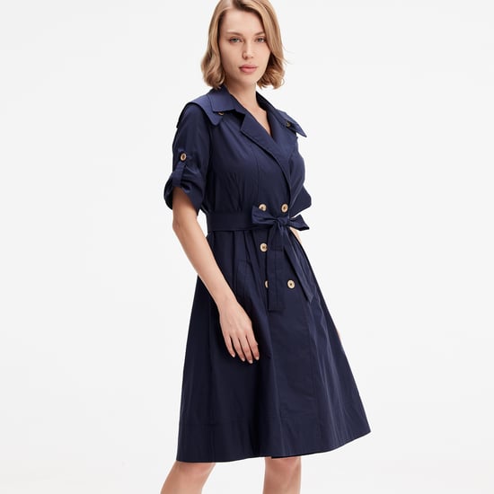 Katoenen trench-coat jurk - Image 1