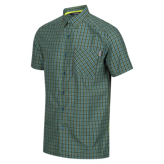 Regatta Mens Kalambo VIII Checked Shirt (Piquant Green/Moroccan Blue)