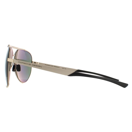 Porsche Design Aviator Mens Light Gold Black Green P8920