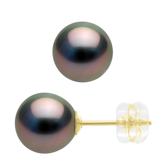 Oorbellen - Geel Goud 375 - Echte Gecultiveerde Tahiti Peren Rond 8-9 mm - Image 1