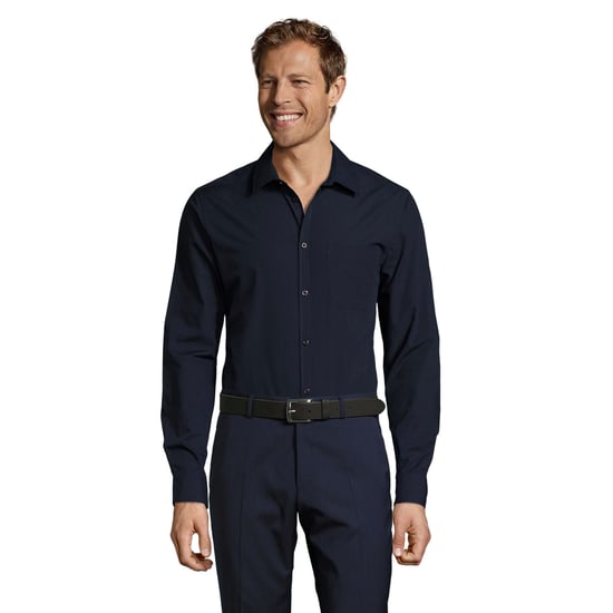 SOLS Heren Baltimore Fitted Overhemd (Donkerblauw) - Image 1