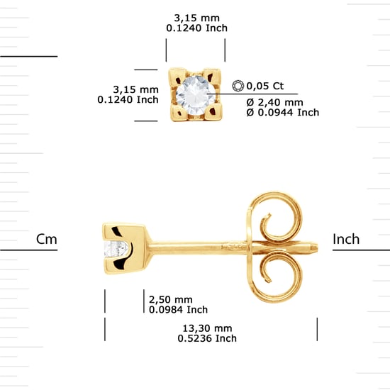 DIADEMA - Earrings - Diamonds - Yellow Gold