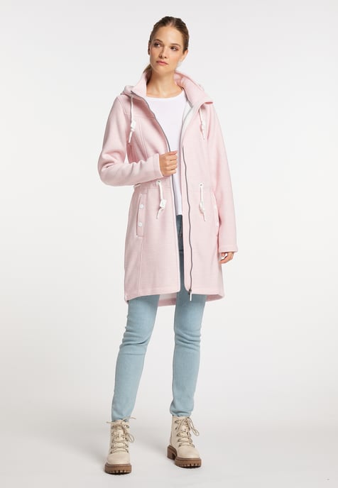 ICEBOUND Yuka serie Gebreide fleece jas Dames oud roze melange - Image 4