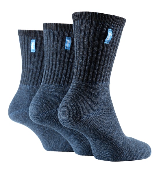 Dames Vintage Boot Sokken | Jeep | Anti-blaren Crew Lengte Katoenen Retro Sportsokken voor Vrouwen - Blauw - Image 1