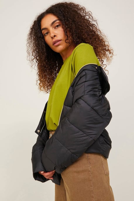 GBJJXX gewatteerde winterjas van gerecycled polyester zwart - Image 6