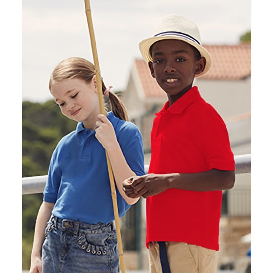 Fruit of the Loom Kinder/Kids Piqué Poloshirt met Korte Mouwen (Rood) - Image 3
