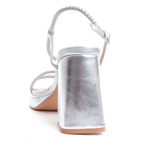 Montevita Heel Sandal Festsand5 in Zilver - Image 6