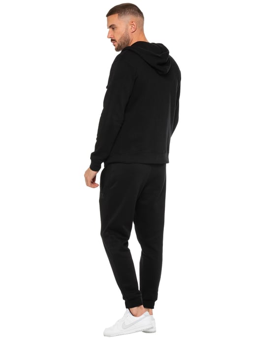 Enzo | Mens Zip Hoodie Tracksuit Set - Black