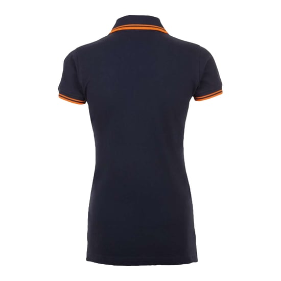 SOLS Dames/Dames Pasadena Poloshirt (Franse marine/Neon Orange) - Image 2