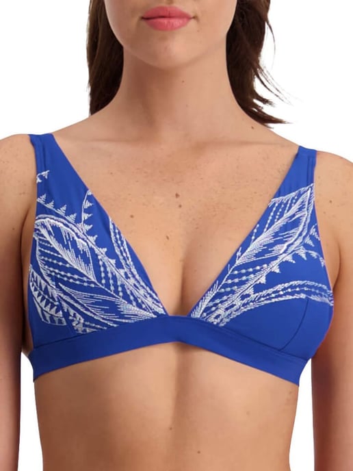 Vintage Bloom Triangle Top Blue