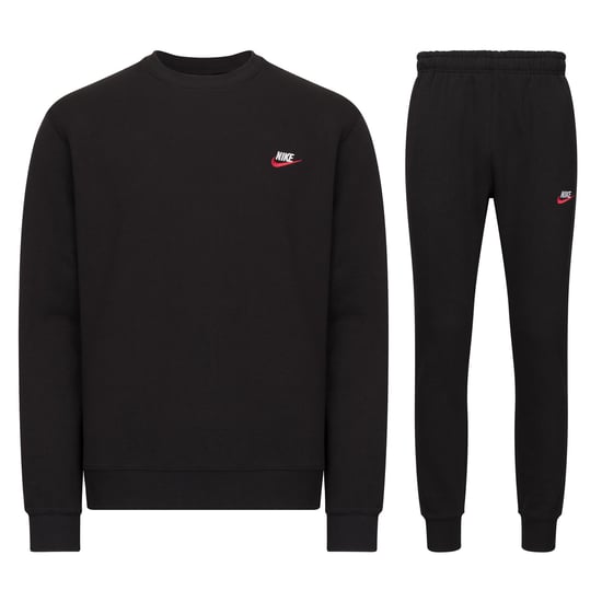 Nike Sportswear Heren Club Fleece Crew Neck Trainingspak Zwart - Image 1