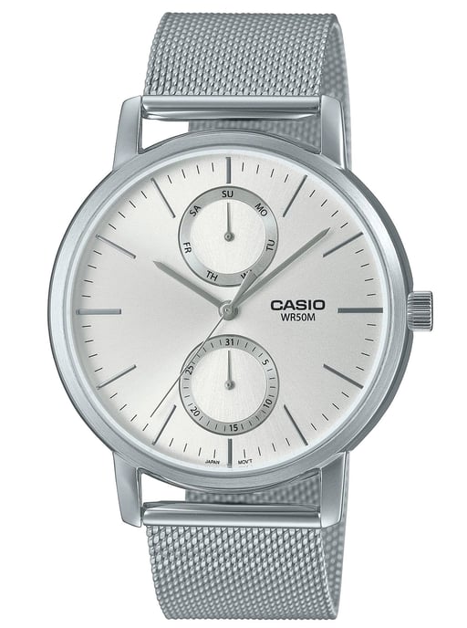 Casio Casio Collectie Heren Zilveren Horloge MTP-B310M-7AVEF - Image 1