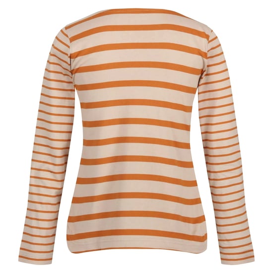 Regatta Womens/Ladies Farida Striped Long-Sleeved T-Shirt (Moccasin Brown/Copper)