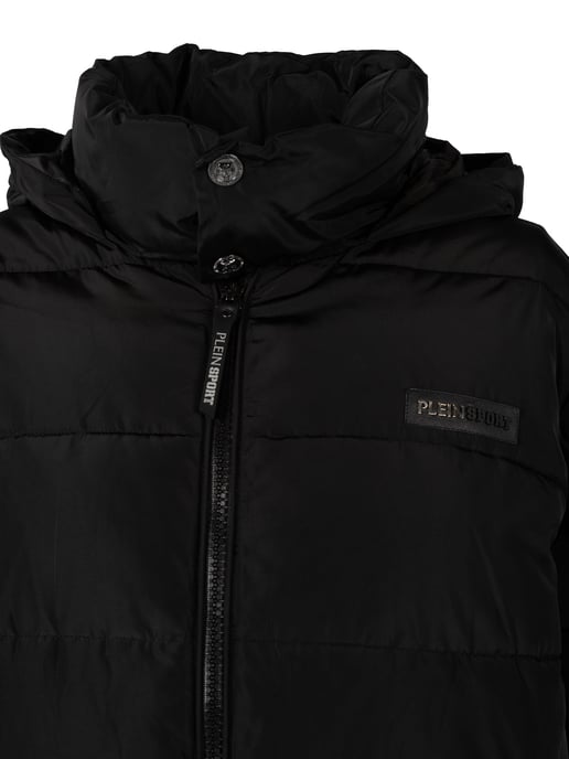 Plein Sport Bold Ruglogo Gevoerde Zwarte Jas - Image 6