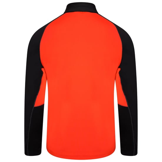 Dare 2B Mens Fuser Core Stretch Half Zip Thermal Top (Amber Glow/Black)
