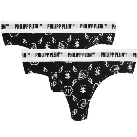 Philipp Plein Symbolen Logo Zwarte Onderbroeken String Tweedelige Set - Image 1