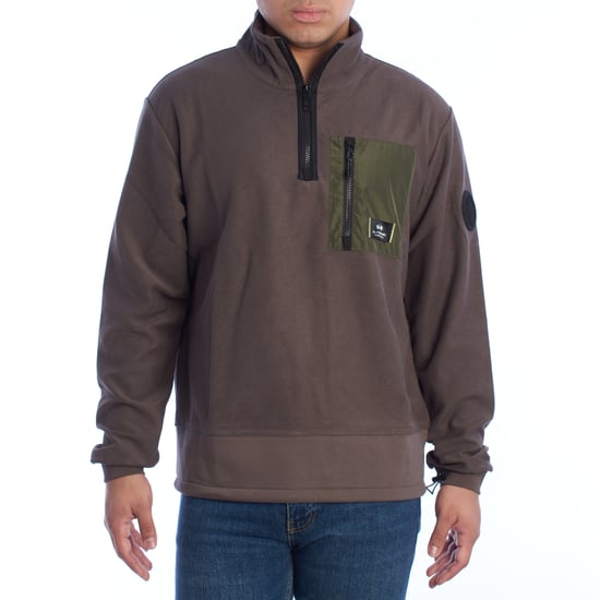YMF601-FP565 Men's Regular Fit Half Zip Sweatshirt