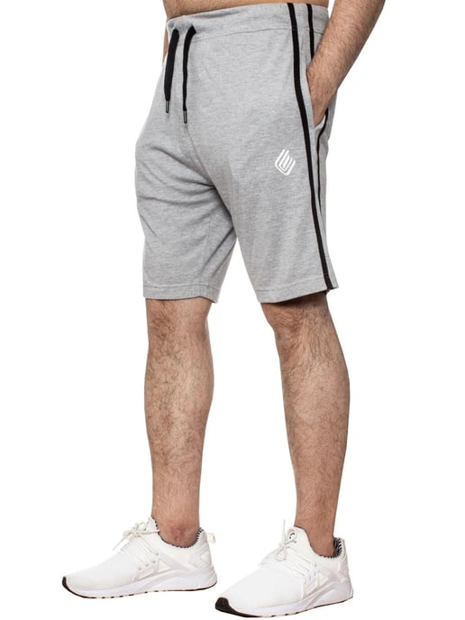 Enzo | Heren T-shirt & Korte Broek Loungewear Set - Zwart/Grijs - Image 3