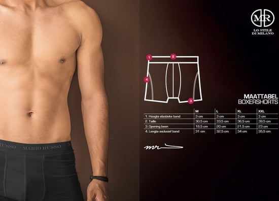 Mario Russo Onderbroeken 6-Pack long fit Boxers Zwart - Image 3