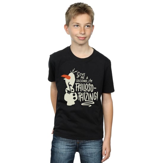 Disney Boys Frozen 2 Olaf Philosophizing T-Shirt (Black)
