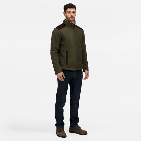 Regatta Mens Faversham Full Zip Fleece Jacket (Dark Khaki)