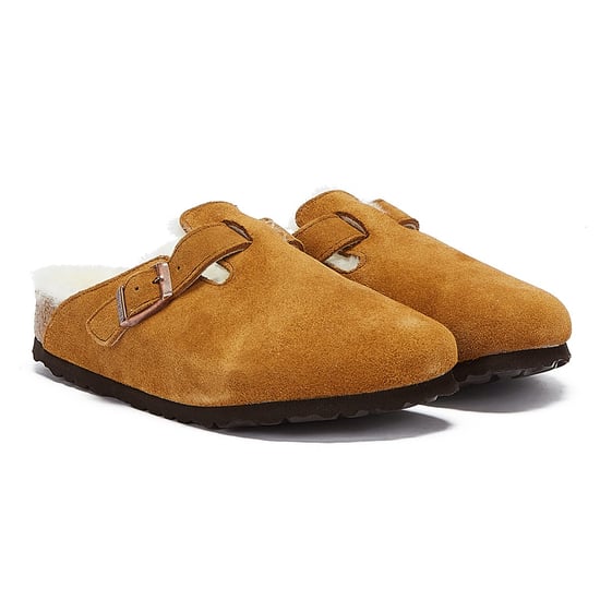 Birkenstock Boston nerts pantoffels in omgekeerd lam - Image 1