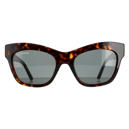 Balenciaga Cat Eye Womens Dark Havana and Gold Green Grey BB0132S
