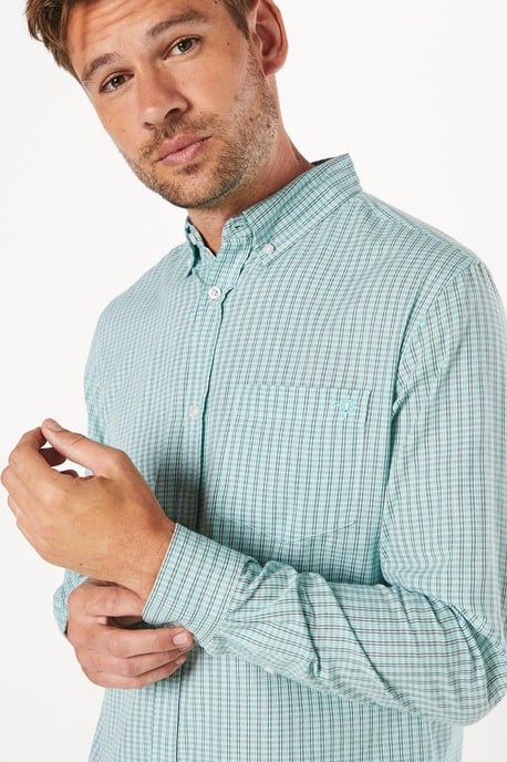 Fine Check Long Sleeve Shirt - Image 2