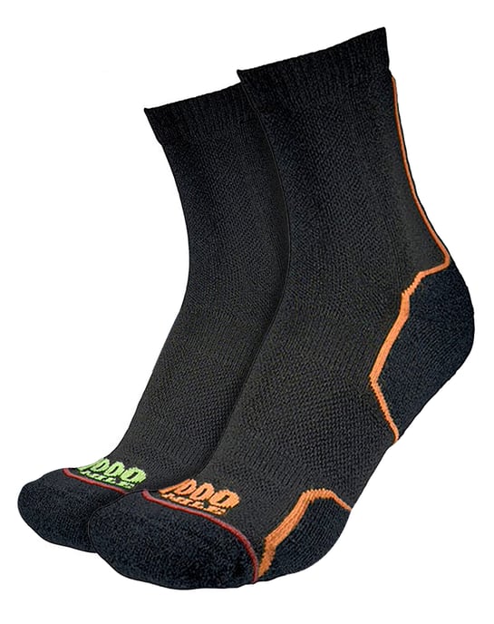 1000 Mile - Heren Trail Repreve Enkele Laag Hardloopsokken - Zwart / Neon - Image 1