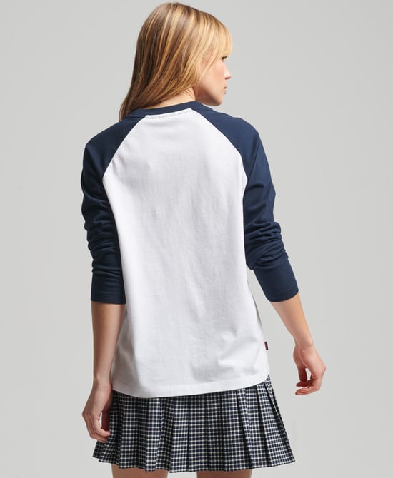 Superdry Organic Cotton Vintage Baseball Long Sleeve Top