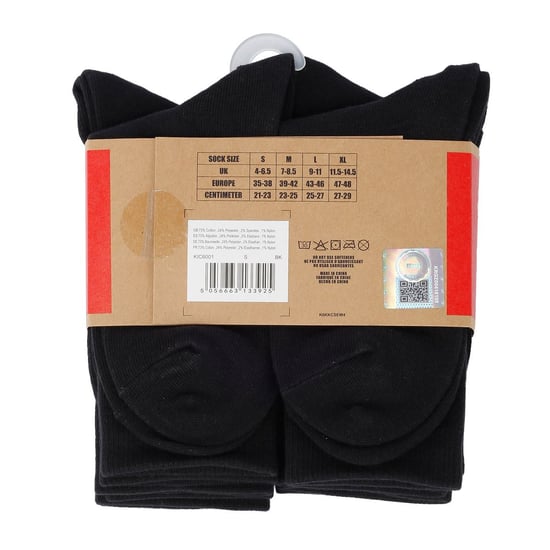Kickers 6 PK Zwarte Sokken - Image 2