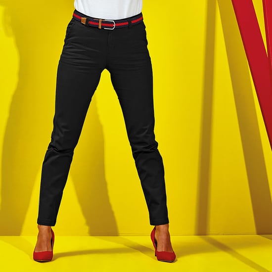 Asquith & Fox Dames/dames Casual Chino Broek (Zwart) - Image 2