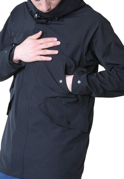 Marks and Spencer Katoen Blend Hooded Mac Stormwear Jacket - Image 5