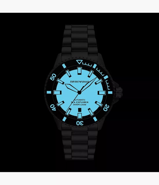 Emporio Armani Sea Explorer Heren Zilver Horloge AR60083 - Image 3