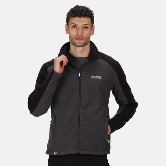 Regatta Great Outdoors - Heren Hedman II Tweekleurige Fleece Vest (Grijs/Zwart) - Image 4