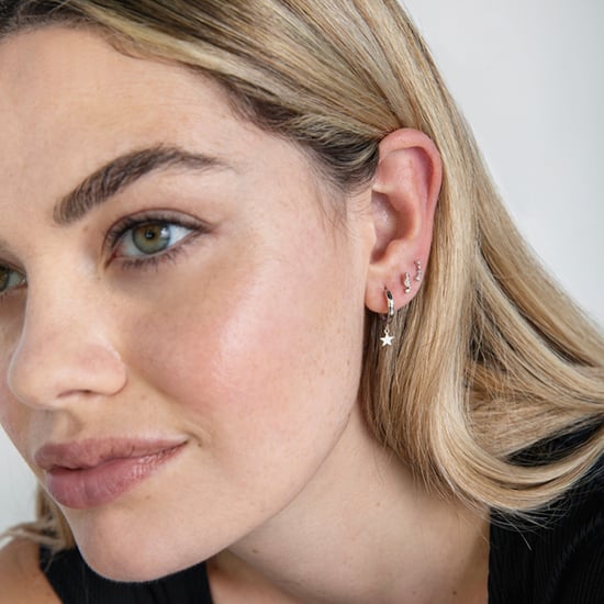 Luxe piercing, 925 sterling zilveren rand en glanzende zirkonia met gerhodineerde afwerking - Image 3