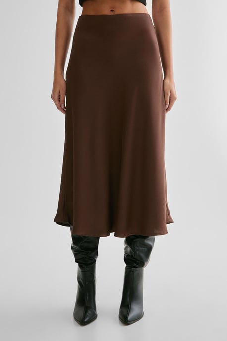 Satin Midi Skirt